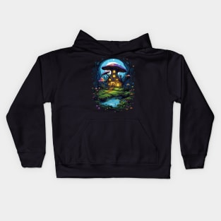 Enchanted Haven: Whimsical Forest Cottage Kids Hoodie